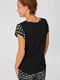 Блуза черная с принтом | 5808693 | фото 2