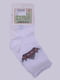 Шкарпетки білі в принт | 5792857 | фото 2