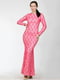 Платье розовое с узором | 5793638 | фото 5