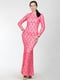 Платье розовое с узором | 5793638 | фото 6