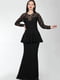 Платье черное с узором | 5793704 | фото 2