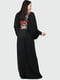 Платье черное с цветочной вышивкой | 5796371 | фото 4