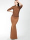 Сукня карамельного кольору з візерунком | 5796372