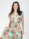 Платье комбинированного цвета в цветочный принт | 5797362 | фото 3