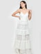 Платье белое с узором | 5798044 | фото 5
