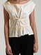 Блуза біла з візерунком | 5810490 | фото 3
