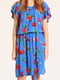Сукня синя в квітковий принт | 5810561 | фото 3