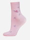 Шкарпетки рожеві в принт | 5697957