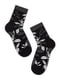 Шкарпетки чорні в принт | 5698537 | фото 2