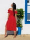 Сукня червона у принт | 5818128 | фото 3