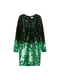 Платье зеленое с декором | 5818867