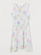 Платье белое в цветочный принт | 5820400