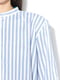 Рубашка бело-синяя в полоску | 5819831 | фото 3