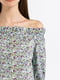 Блуза бірюзового кольору в принт | 5819982 | фото 3