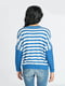 Пуловер синьо-білий в смужку | 5820106 | фото 2