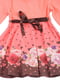 Сукня коралового кольору в квітковий принт | 5824069 | фото 4