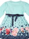 Сукня м'ятного кольору в квітковий принт | 5824070 | фото 4