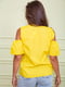 Блуза желтая с вышивкой | 5825559 | фото 4