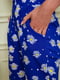 Штани сині в квітковий принт | 5825578 | фото 5