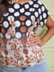Блуза комбінованого кольору в квітковий принт і в горошок | 5825675 | фото 5