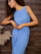 Платье голубое в горошек | 5825830 | фото 5