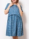 Сукня блакитного кольору з принтом | 5057268