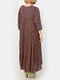 Сукня коричнево-бордова в принт | 5341686 | фото 3