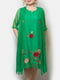 Платье зеленое с принтом | 5801604