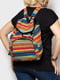 Рюкзак разноцветный в полоску | 5810122 | фото 2