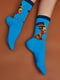 Шкарпетки блакитні в принт | 5841051