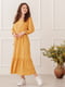 Платье желтое с принтом | 5845214 | фото 3