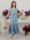 Сукня блакитна з квітковим принтом | 5845304 | фото 3