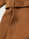 Пальто коричневое с поясом | 5847375 | фото 2