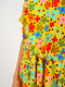 Платье А-силуэта желтое в цветочный принт | 5852048 | фото 3