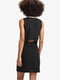 Платье черное с контрастной отделкой по горловине | 5852547 | фото 2