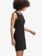 Платье черное с контрастной отделкой по горловине | 5852547 | фото 3
