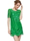 Платье ярко-зеленое с вышивкой | 3257622 | фото 7
