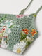 Бюстгальтер купальний зелений з квітковим принтом | 5855848 | фото 2
