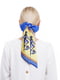 Шарф-галстук желто-голубой в принт | 5860218 | фото 3