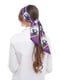 Шарф-галстук фиолетовый в принт | 5860224 | фото 3
