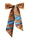 Шарф-краватка золотистого кольору в принт | 5860230 | фото 2