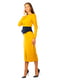Сукня-футляр жовта з розрізом | 5860413 | фото 2