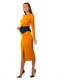 Сукня-футляр помаранчева з розрізом | 5860415 | фото 2