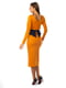 Сукня-футляр помаранчева з розрізом | 5860415 | фото 3