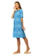 Сукня А-силуету блакитна в принт | 5860433 | фото 2