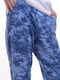 Прямые брюки синие в принт | 5860798 | фото 3