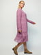 Сукня А-силуету рожева у принт | 5865285 | фото 3
