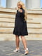 Сукня А-силуету чорна в горошок | 5867013 | фото 4