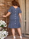 Сукня-футляр синя в горошок | 5867245 | фото 3