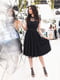 Платье А-силуэта черное в горошек | 5867322 | фото 2